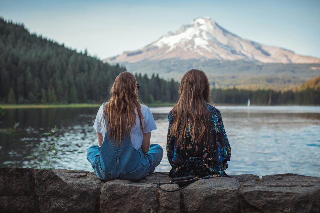 Highly sensitive friend sitting by the river